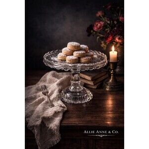 Antique 1880s Adams Co. Apollo Cake Stand: EAPG Victorian Glass Pedestal Plate